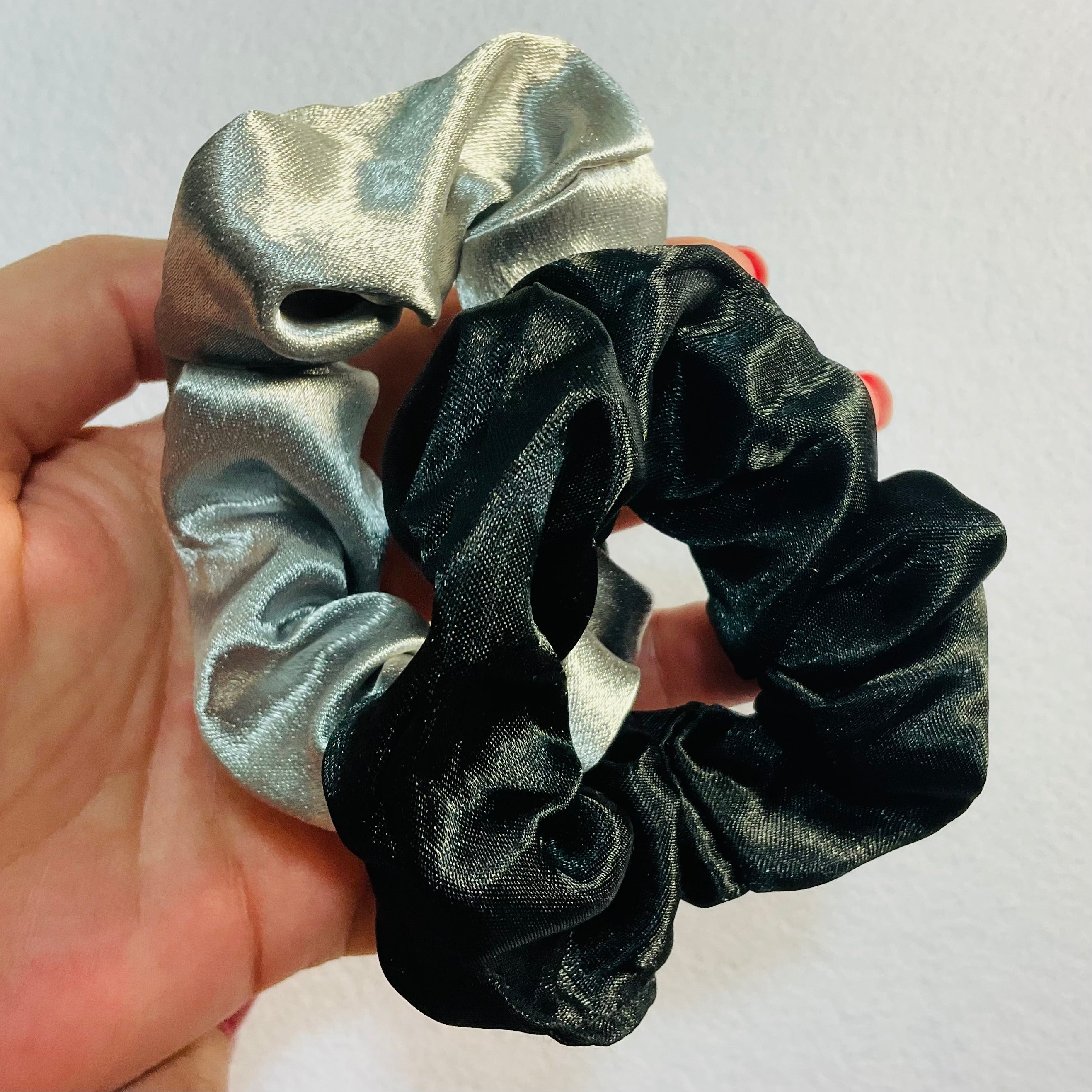 Classic Satin Hair Scrunchies | Set of 2