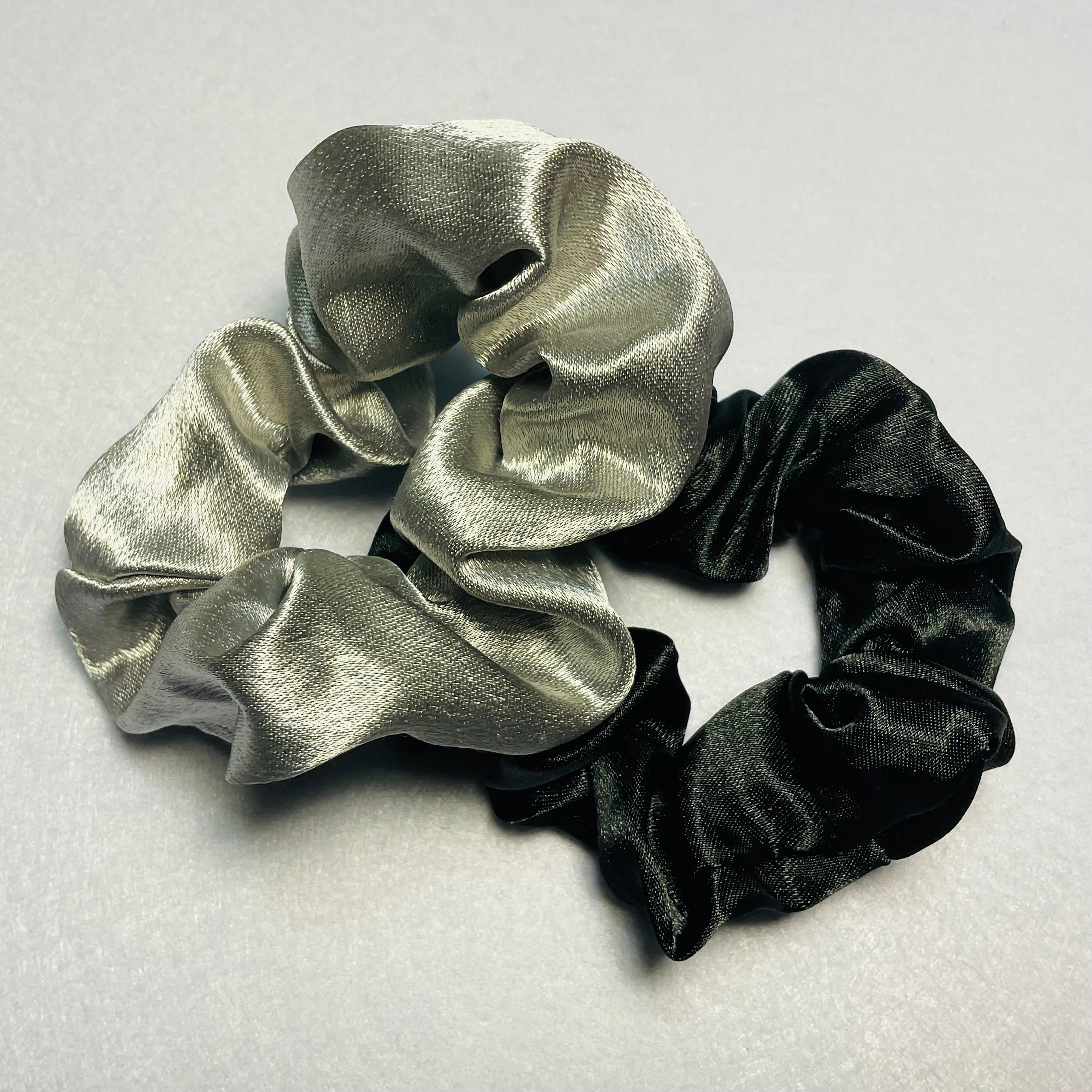 Classic Satin Hair Scrunchies | Set of 2