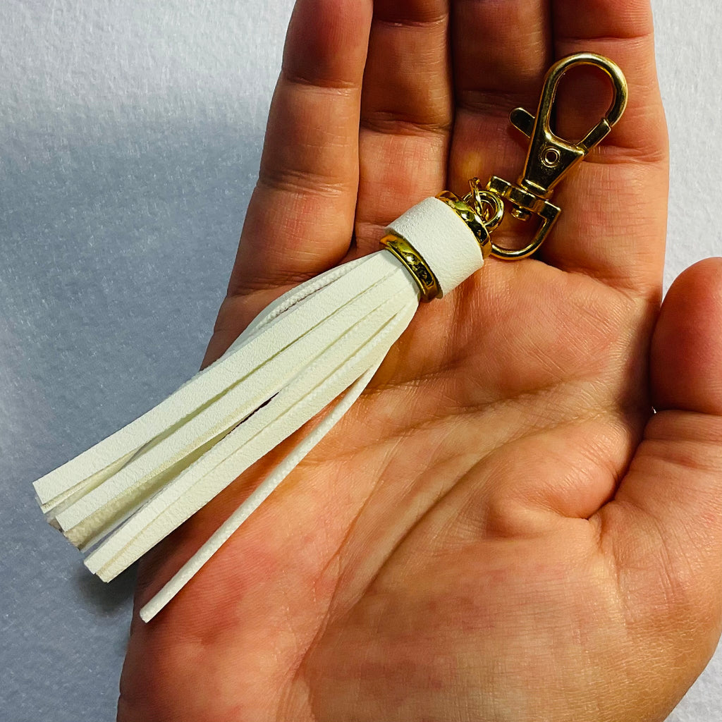 Fringe Keychain | White