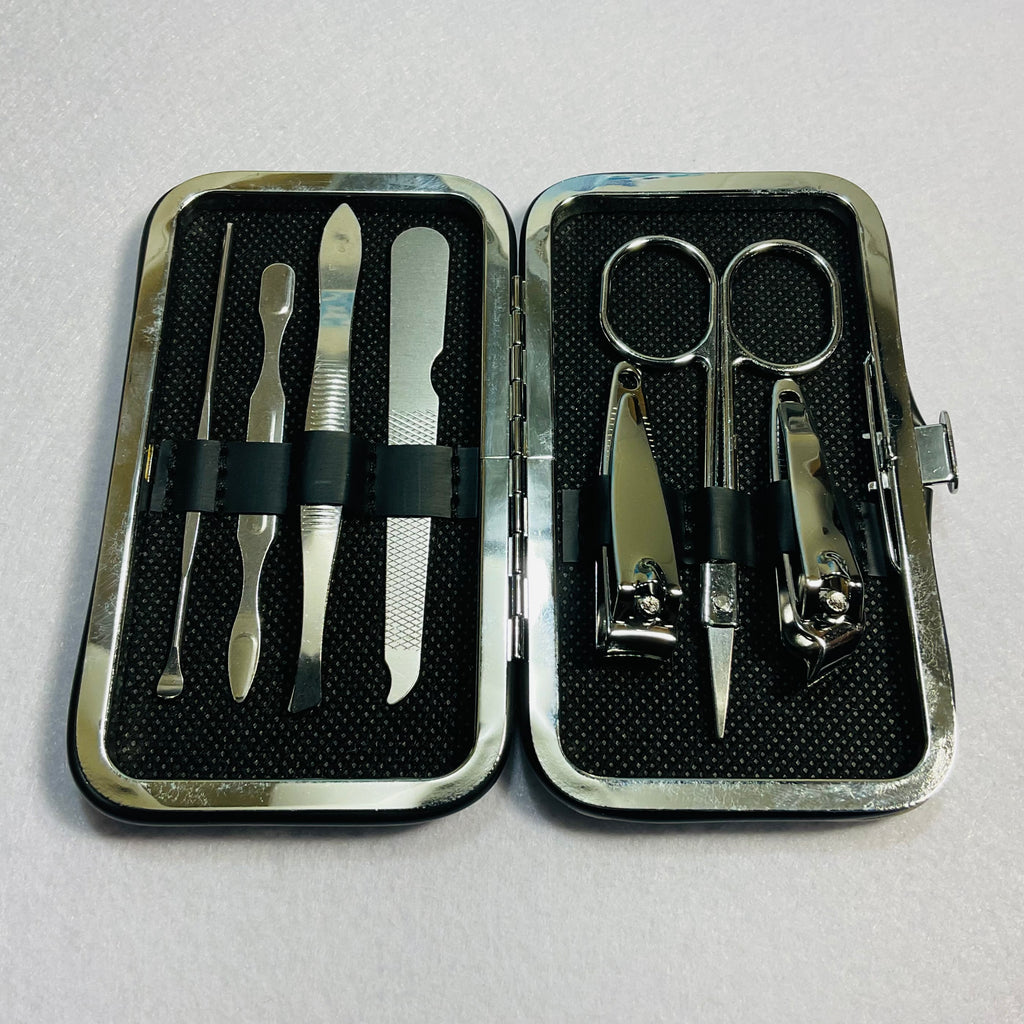 7 Piece Nail Care Kit | Silver Carrying Case