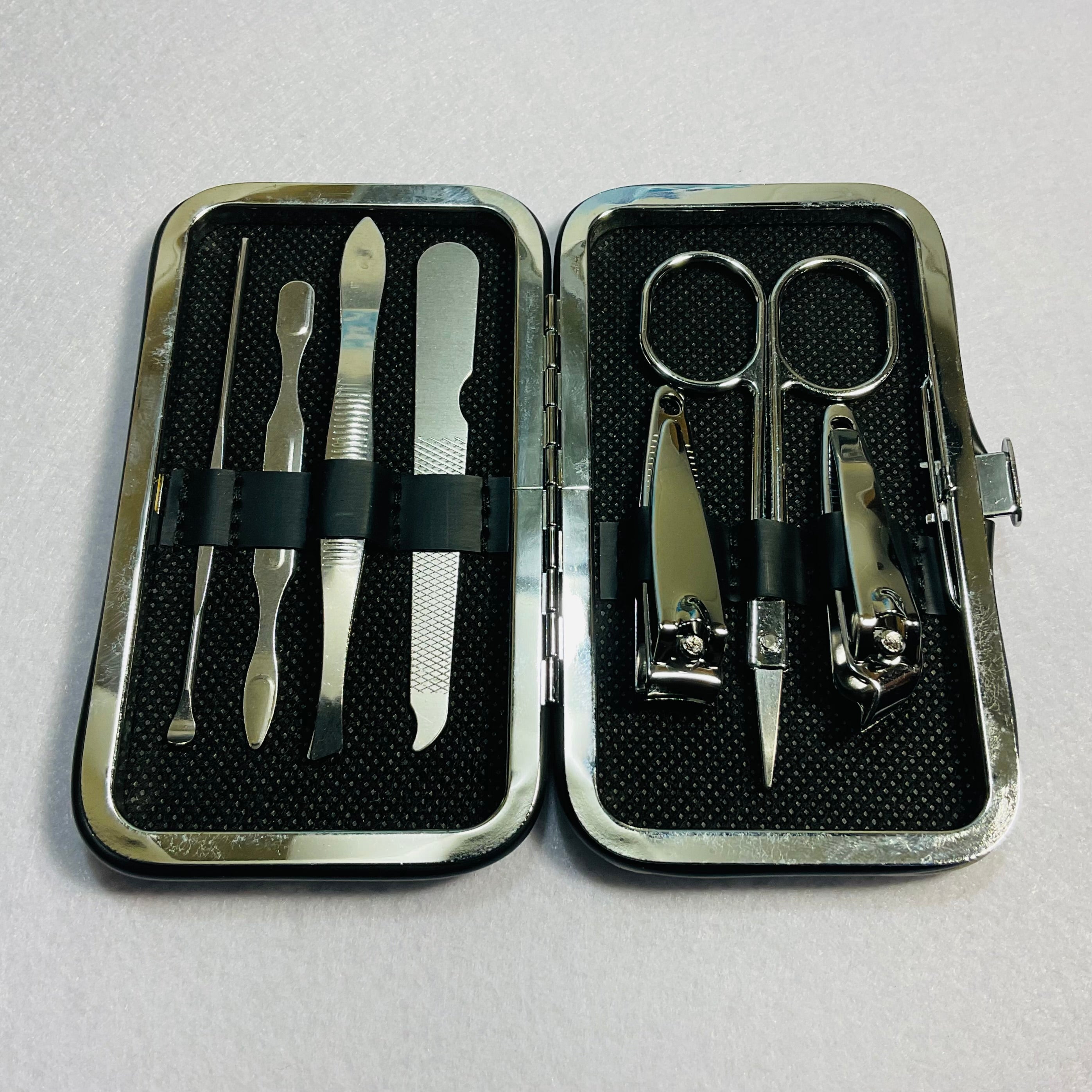 7 Piece Nail Care Kit | Silver Carrying Case