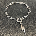Lightning Bolt Paperclip Bracelet | Circular Carabiner Closure