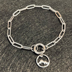 Mountains Paperclip Bracelet | Circular Carabiner Closure