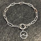 Wave Paperclip Bracelet | Circular Carabiner Closure