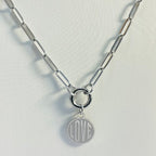 Love Paperclip Necklace | Circular Carabiner Closure