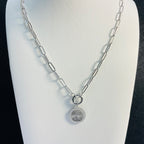 Tree of Life Paperclip Necklace | Circular Carabiner Closure