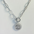 Tree of Life Paperclip Necklace | Circular Carabiner Closure