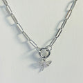 Dragonfly Paperclip Necklace | Circular Carabiner Closure
